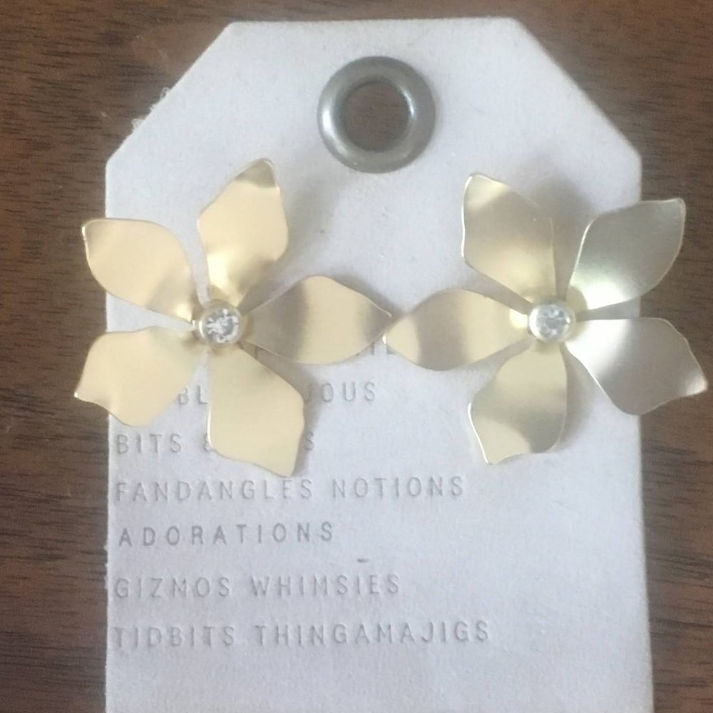 Flower statement earrings